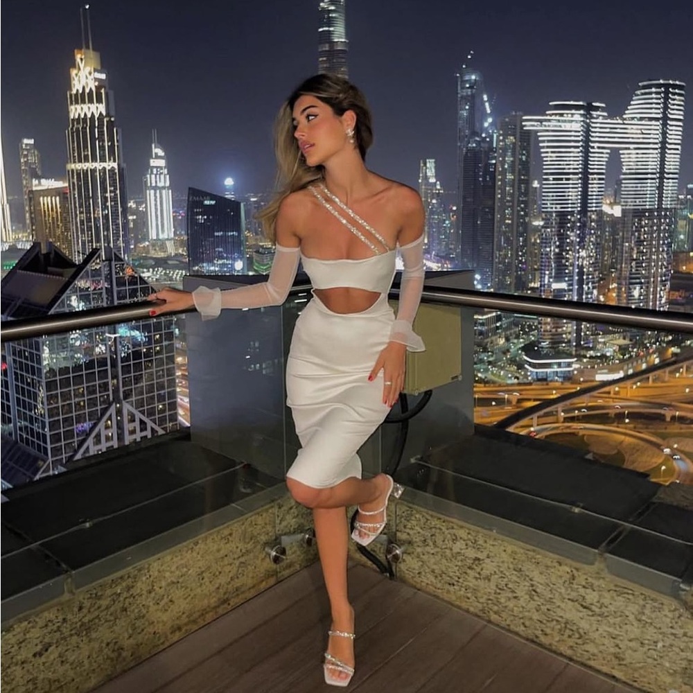 House of CB White Midi Dress